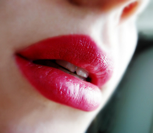lips with natural lipstick