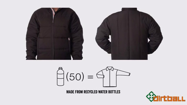 jacket made from 50 recycled pet plastic bottles