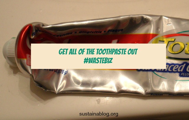 nearly empty toothpaste tube