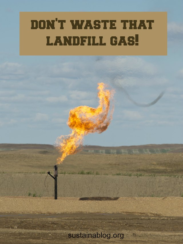 methane gas flaring at a landfill