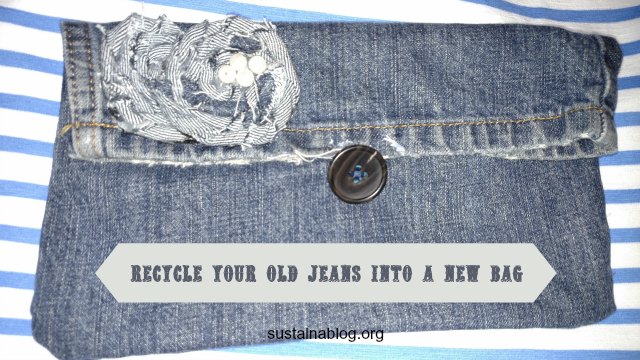 recycle jeans into a handbag