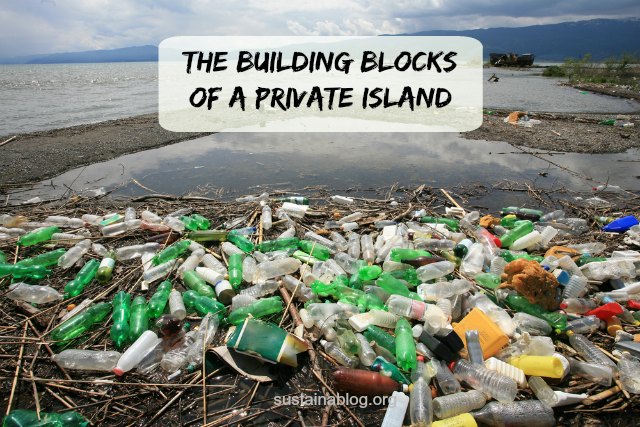 recycle plastic bottles into a private island