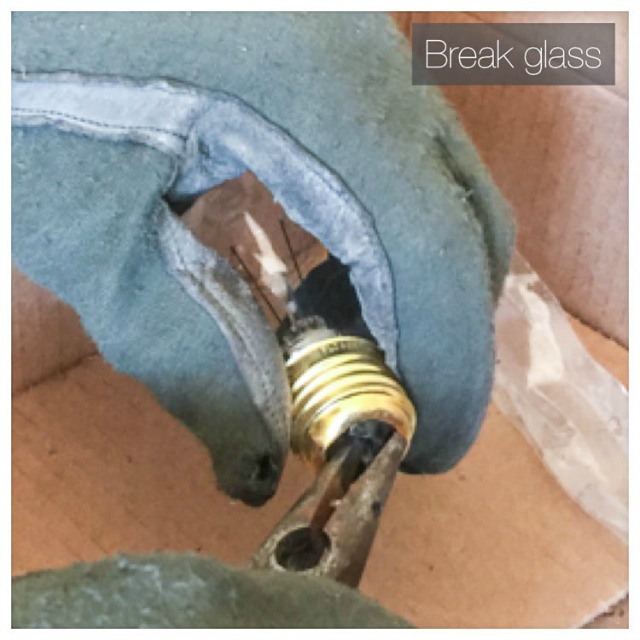 break light bulb glass